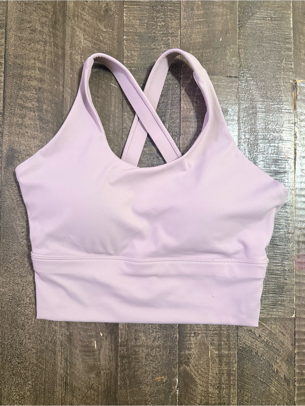 Light Lavender Cross-Back Sports Bra - Women Intimates